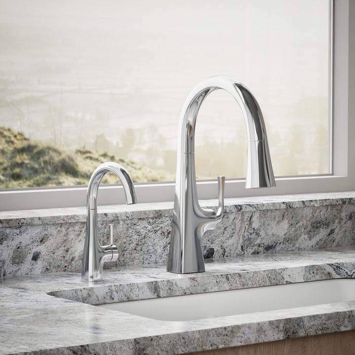 KOHLER K-26368 Transitional Beverage faucet, polished chrome - view 4