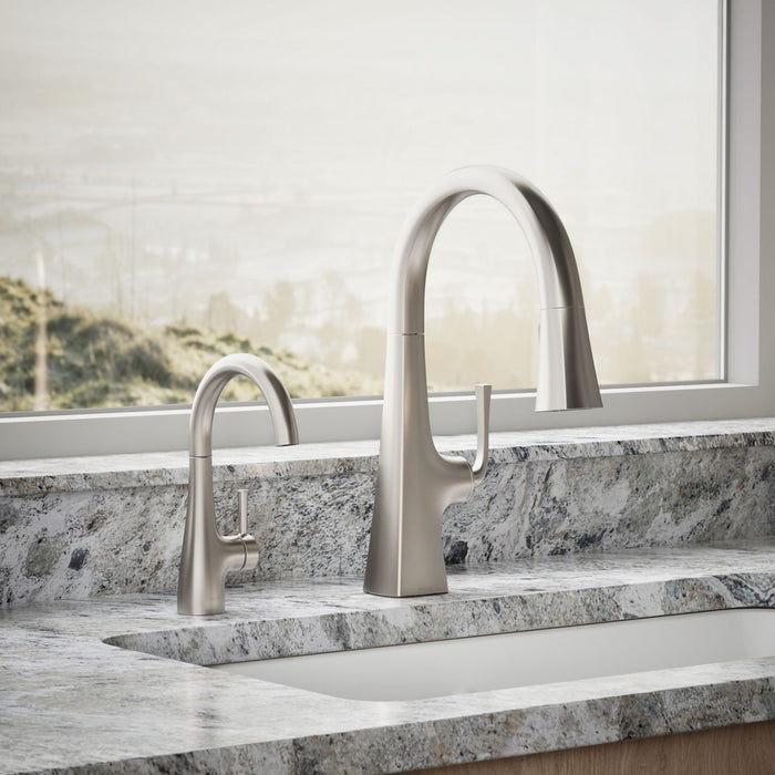KOHLER K-26368 Transitional Beverage faucet, vibrant stainless - view 5