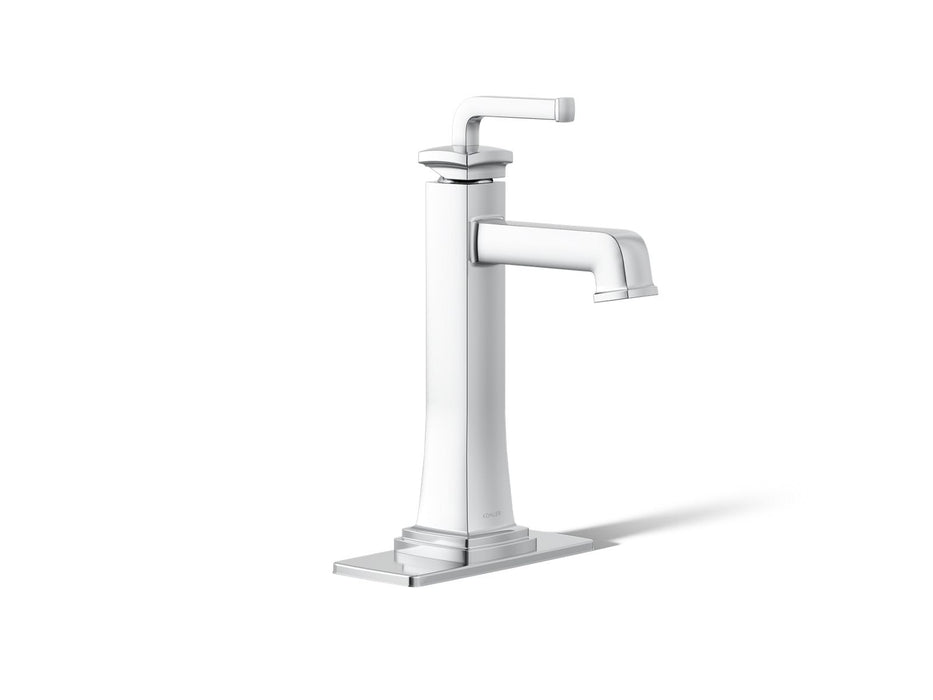 KOHLER K-26430-4 Riff Tall single-handle bathroom sink faucet, 1.2 gpm, polished chrome