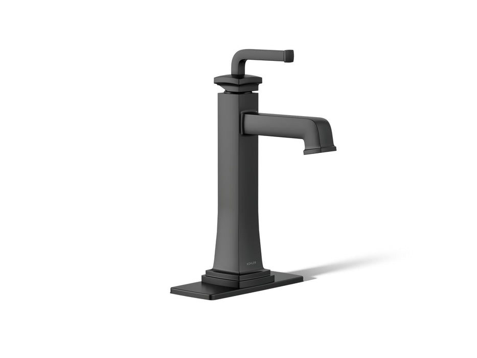 KOHLER K-26430-4K Riff Tall single-handle bathroom sink faucet, 1.0 gpm, matte black