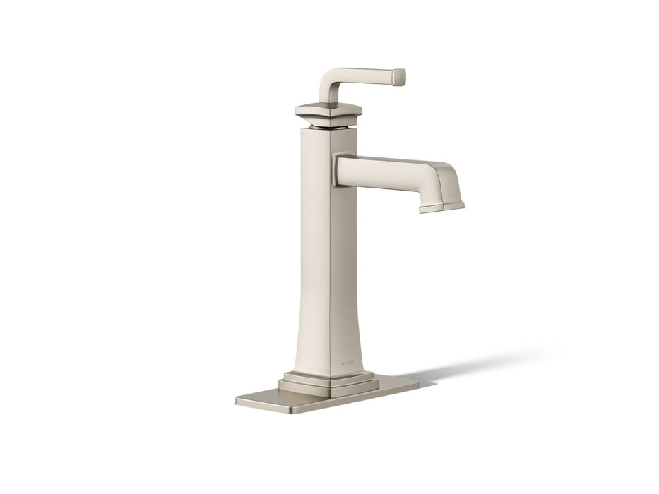 KOHLER K-26430-4K Riff Tall single-handle bathroom sink faucet, 1.0 gpm, vibrant brushed nickel