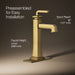 KOHLER K-26430-4N Riff Tall single-handle bathroom sink faucet, 0.5 gpm, vibrant brushed moderne brass - view 3