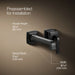 KOHLER K-26431-4 Riff Wall-mount single-handle bathroom sink faucet, 1.2 gpm, matte black - view 2