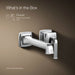 KOHLER K-26431-4 Riff Wall-mount single-handle bathroom sink faucet, 1.2 gpm, polished chrome - view 5