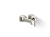 KOHLER K-26431-4 Riff Wall-mount single-handle bathroom sink faucet, 1.2 gpm, vibrant polished nickel
