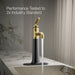 KOHLER K-26437-4N Tone Tall single-handle bathroom sink faucet, 0.5 gpm, matte black with brushed moderne brass - view 5