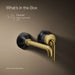 KOHLER K-26438-4 Tone Wall-mount single-handle bathroom sink faucet, 1.2 gpm, matte black with brushed moderne brass - view 5