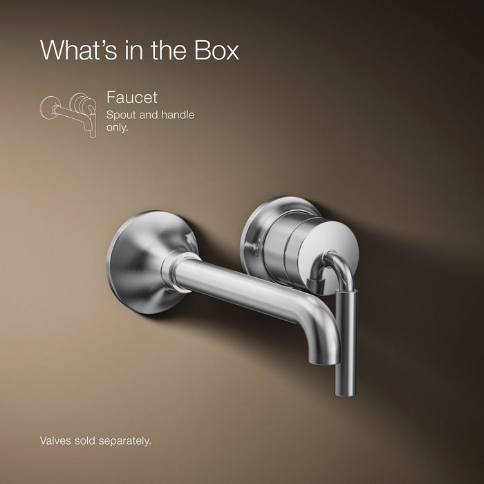 KOHLER K-26438-4 Tone Wall-mount single-handle bathroom sink faucet, 1.2 gpm, polished chrome - view 5