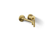 KOHLER K-26438-4 Tone Wall-mount single-handle bathroom sink faucet, 1.2 gpm, vibrant brushed moderne brass