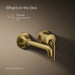 KOHLER K-26438-4 Tone Wall-mount single-handle bathroom sink faucet, 1.2 gpm, vibrant brushed moderne brass - view 5