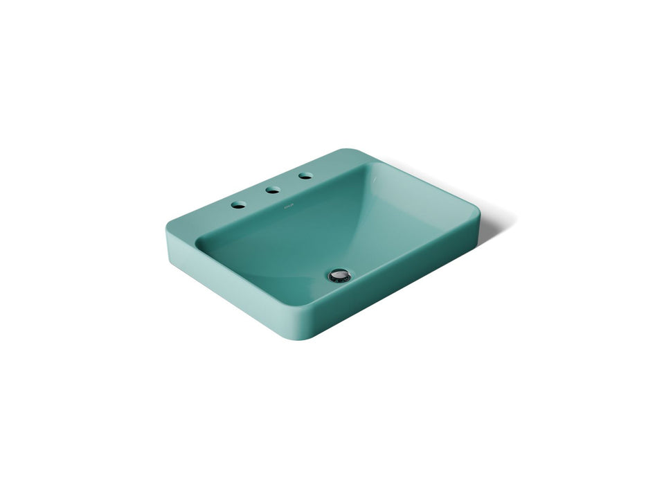 KOHLER K-2660-8 Vox 23" Rectangular Vessel Bathroom Sink, 150th spring green