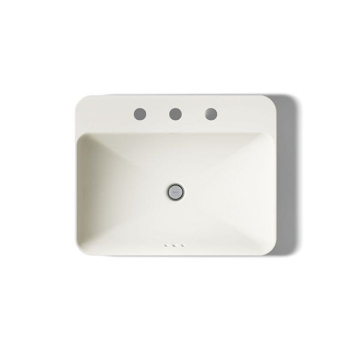 KOHLER K-2660-8 Vox 23" Rectangular Vessel Bathroom Sink, biscuit - view 2