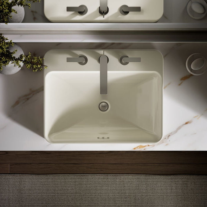 KOHLER K-2660-8 Vox 23" Rectangular Vessel Bathroom Sink, biscuit - view 4