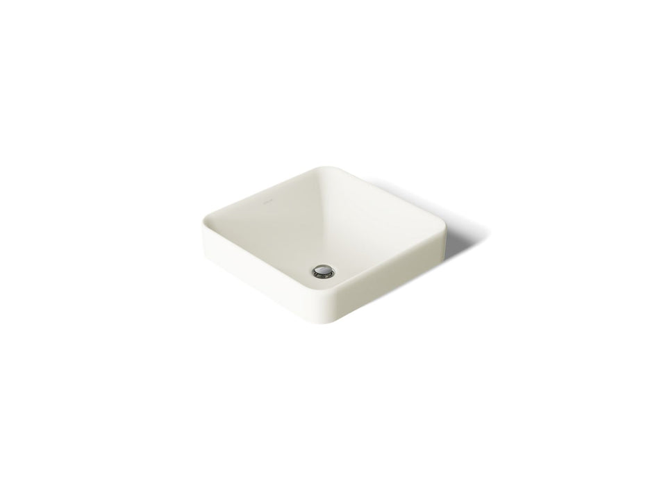KOHLER K-2661 Vox 16-1/4" square vessel bathroom sink, biscuit
