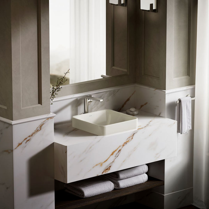 KOHLER K-2661 Vox 16-1/4" square vessel bathroom sink, biscuit - view 4