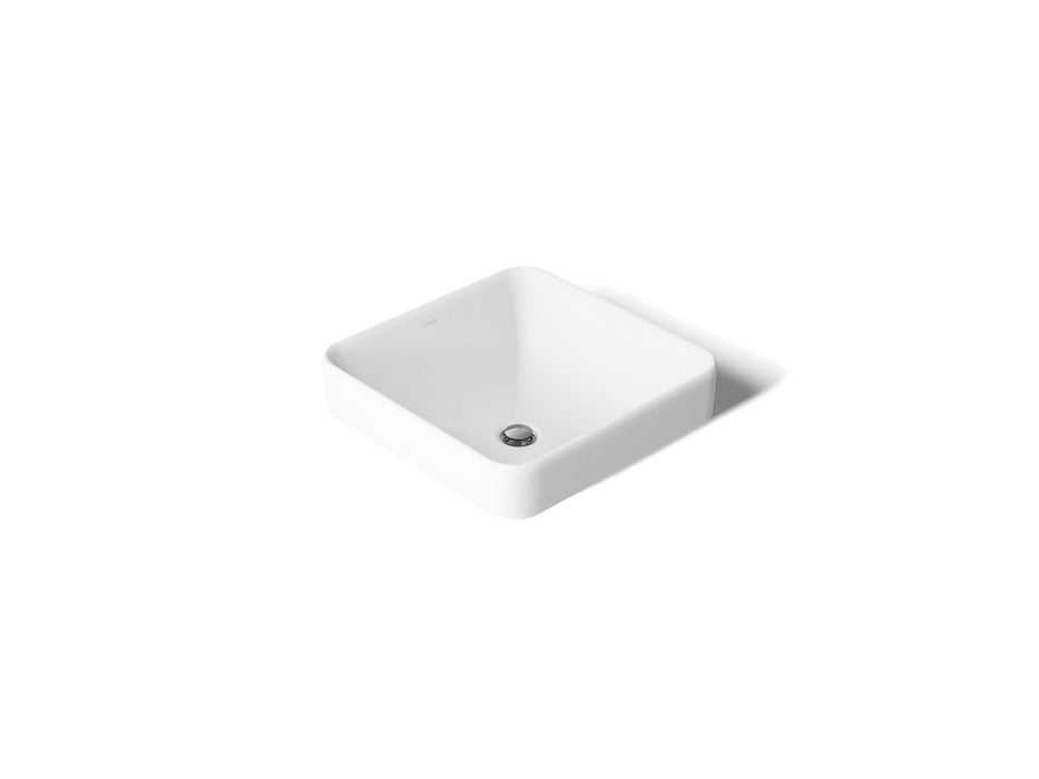KOHLER K-2661 Vox 16-1/4" square vessel bathroom sink, white