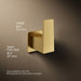 KOHLER K-26636 Honesty Robe hook, vibrant brushed moderne brass - view 4