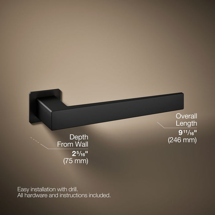 KOHLER K-26637 Honesty Towel arm, matte black - view 5