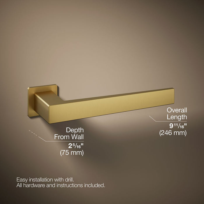 KOHLER K-26637 Honesty Towel arm, vibrant brushed moderne brass - view 5