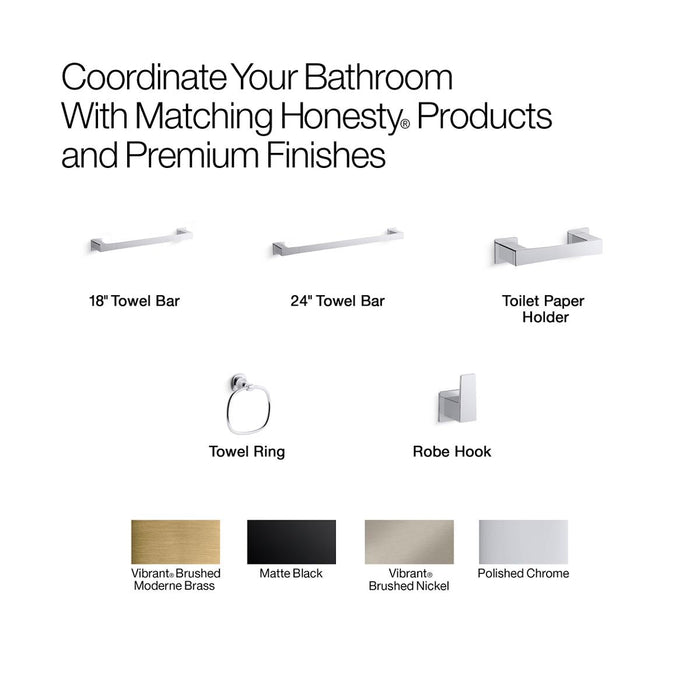 KOHLER K-26638 Honesty Pivoting toilet paper holder, polished chrome - view 2