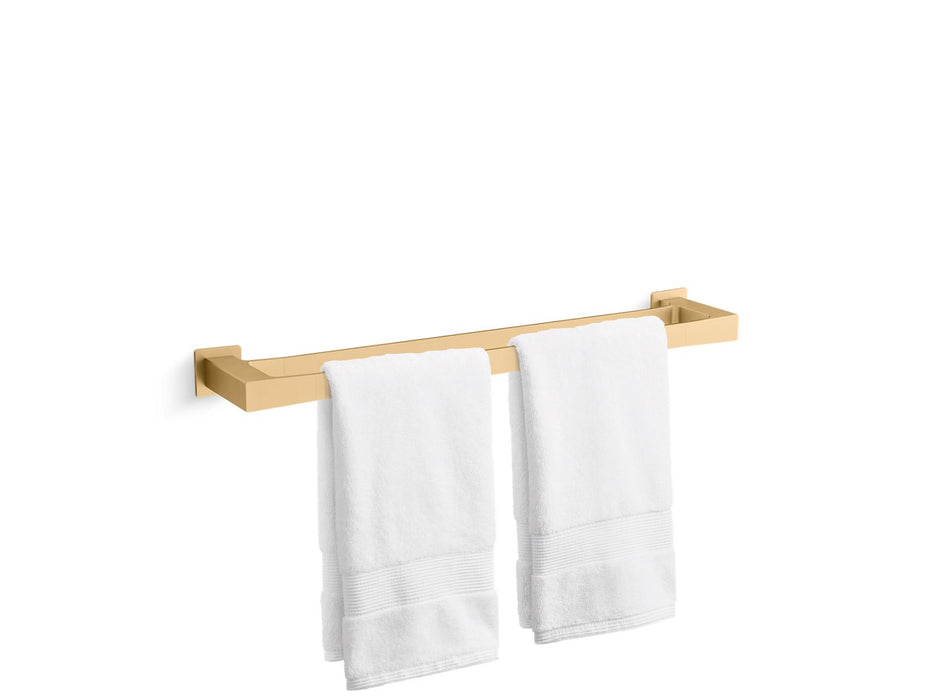 KOHLER K-26643 Honesty 24" double towel bar, vibrant brushed moderne brass - view 2