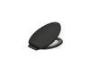 KOHLER K-26801 Impro ReadyLatch Quiet-Close elongated toilet seat, black black