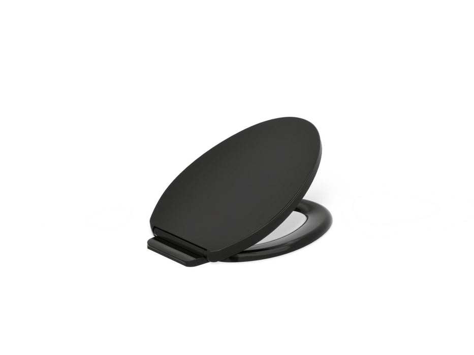 KOHLER K-26801 Impro ReadyLatch Quiet-Close elongated toilet seat, black black
