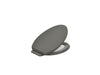 KOHLER K-26801 Impro ReadyLatch Quiet-Close elongated toilet seat, thunder grey