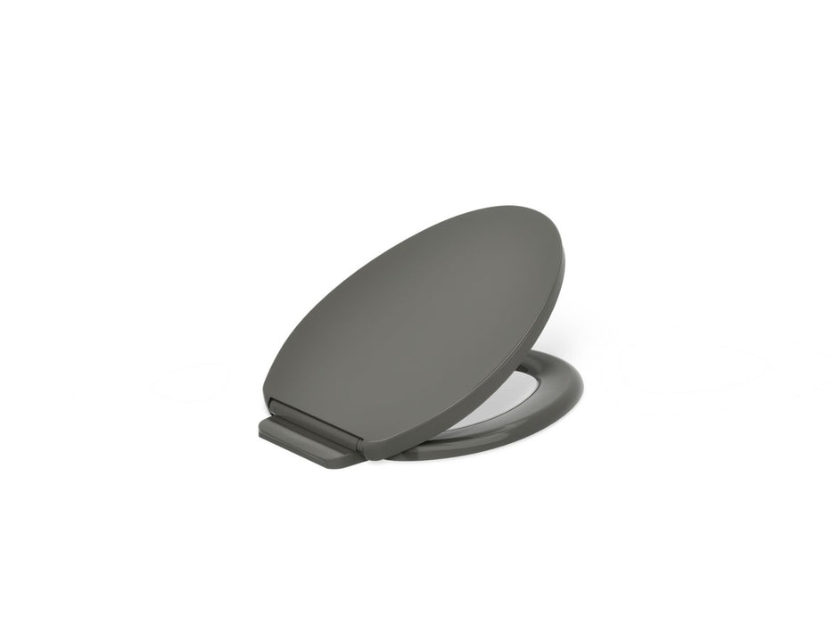 KOHLER K-26801 Impro ReadyLatch Quiet-Close elongated toilet seat, thunder grey