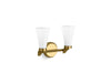 KOHLER K-26847-SC02 Simplice Two-light sconce, brushed moderne brass