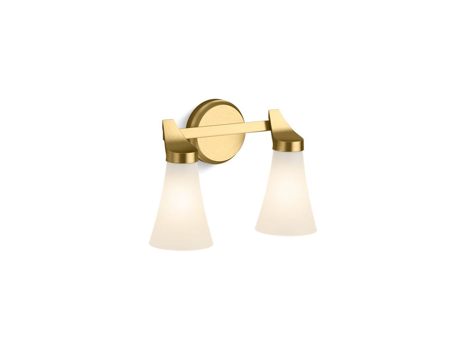 KOHLER K-26847-SC02 Simplice Two-light sconce, brushed moderne brass - view 2
