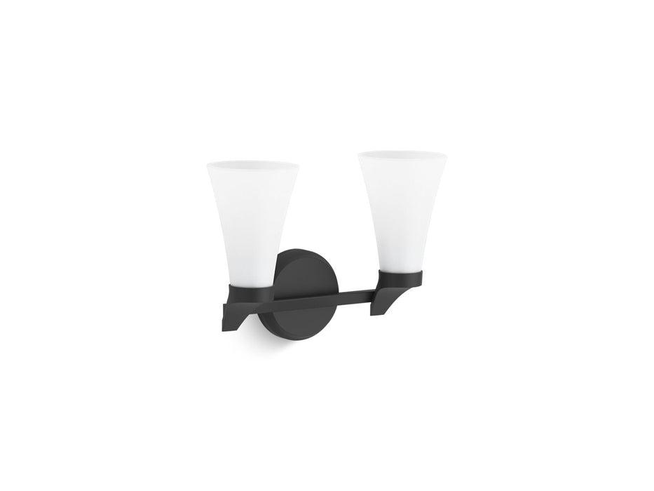 KOHLER K-26847-SC02 Simplice Two-light sconce, matte black