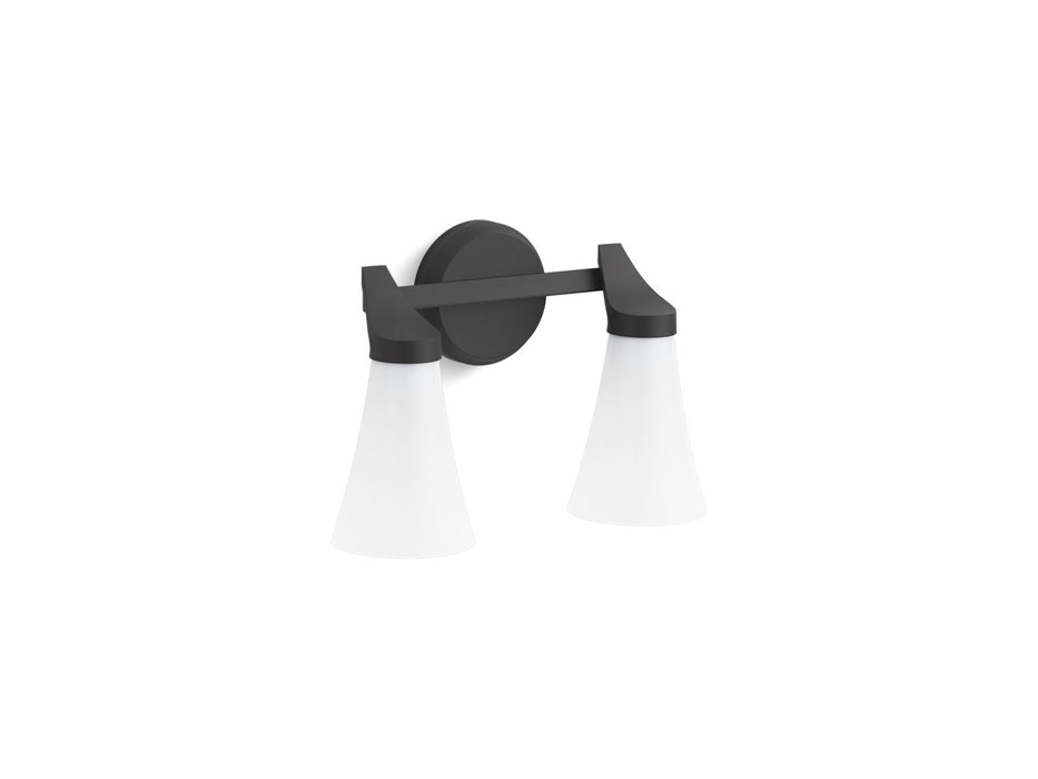 KOHLER K-26847-SC02 Simplice Two-light sconce, matte black - view 2
