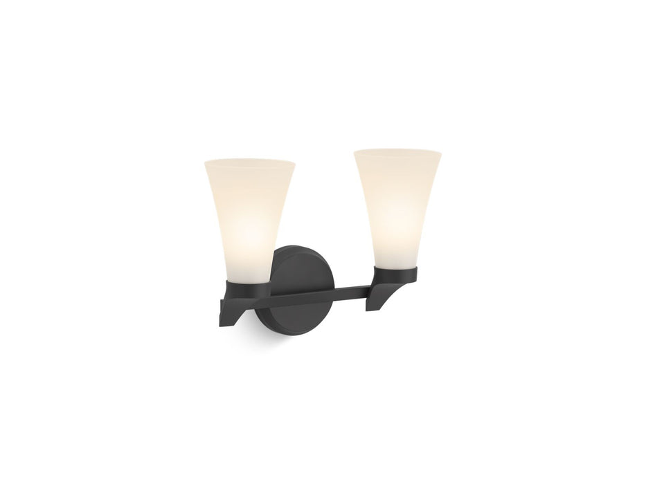 KOHLER K-26847-SC02 Simplice Two-light sconce, matte black - view 3