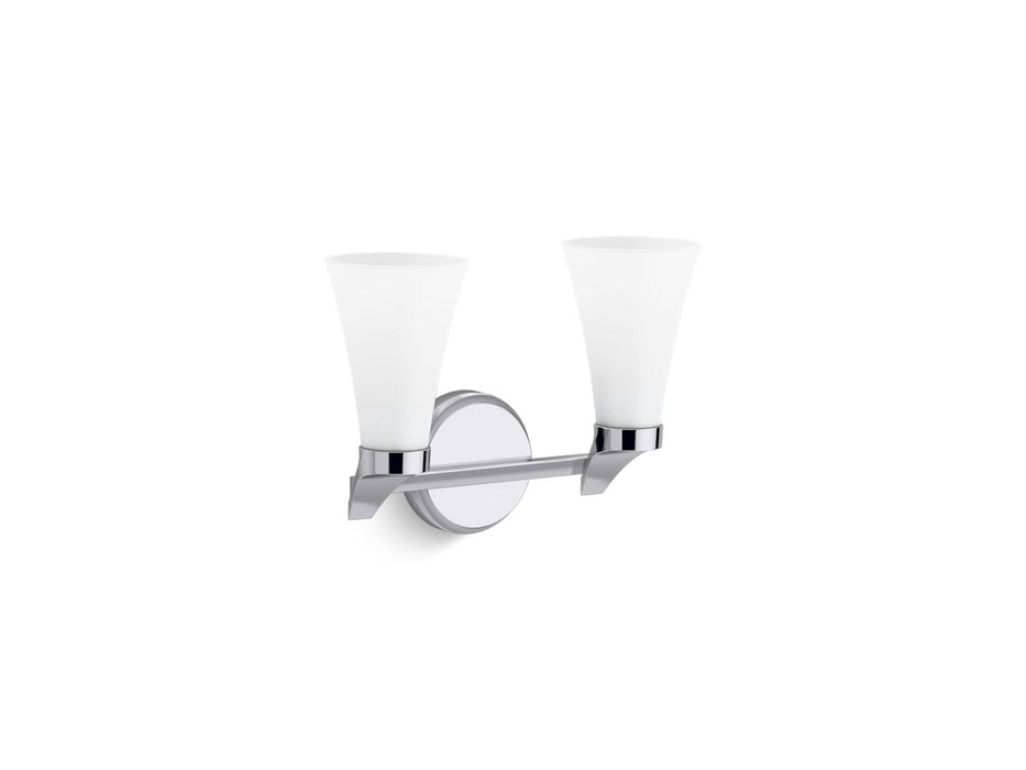 KOHLER K-26847-SC02 Simplice Two-light sconce, polished chrome