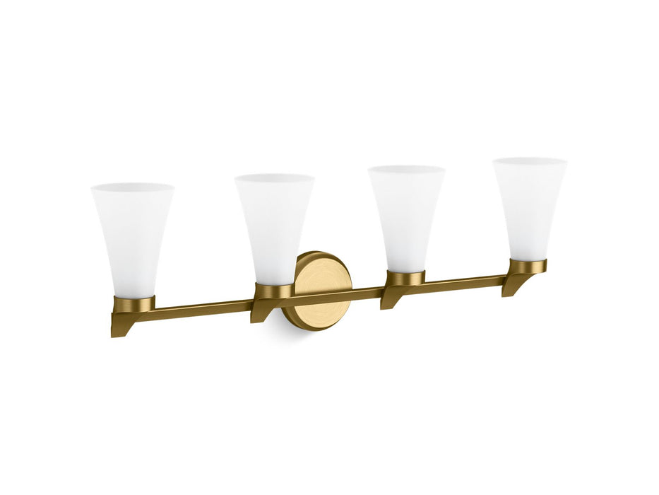 KOHLER K-26849-SC04 Simplice Four-light sconce, brushed moderne brass