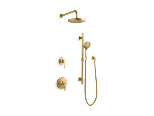 KOHLER K-26914-Y Awaken Showering kit, 2.5 gpm, vibrant brushed moderne brass