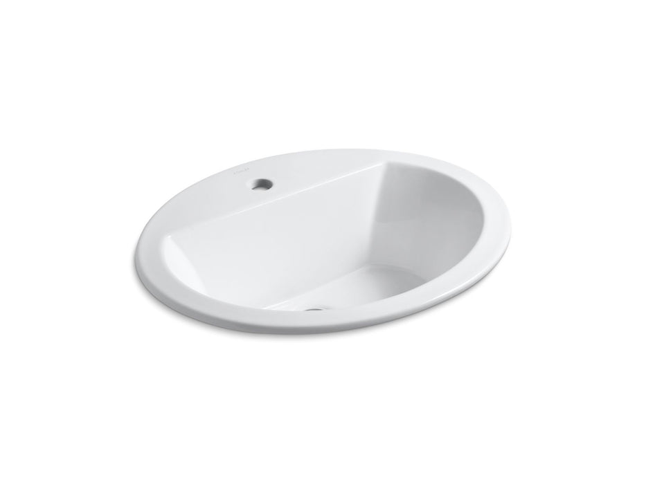KOHLER K-2699-1 Bryant 20-1/4" Oval Drop-in Bathroom Sink, white