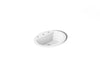 KOHLER K-2699-8 Bryant 20-1/4" Oval Drop-in Bathroom Sink, white