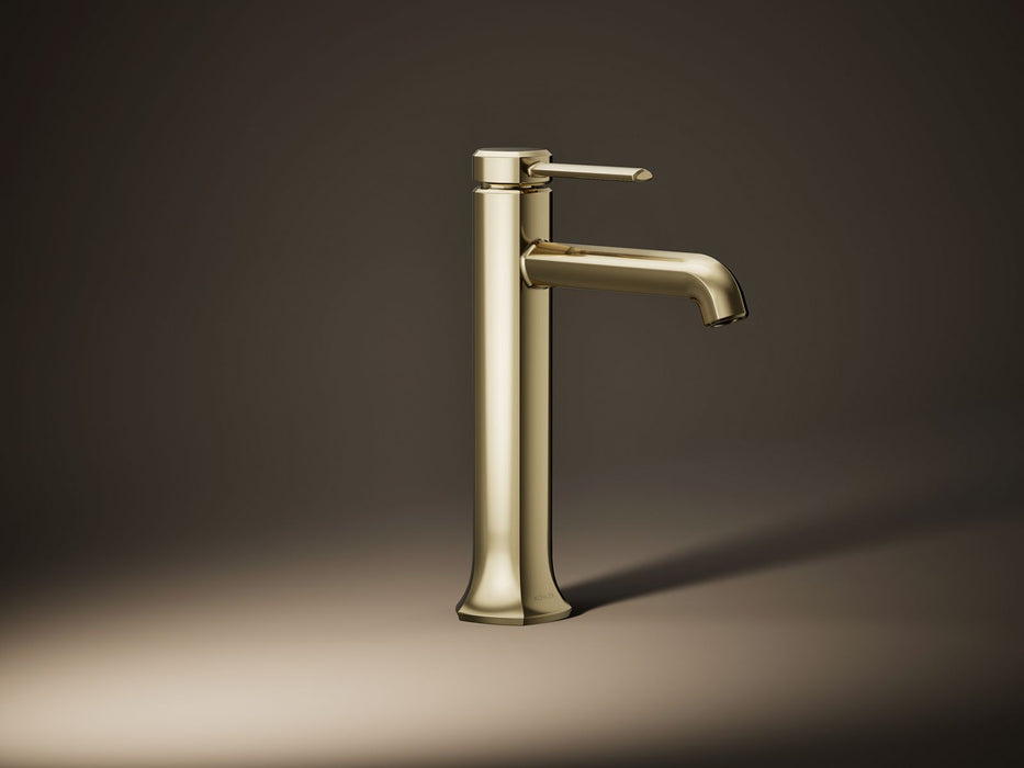 KOHLER K-27003-4N Occasion Tall single-handle bathroom sink faucet, 0.5 gpm, vibrant french gold - view 3