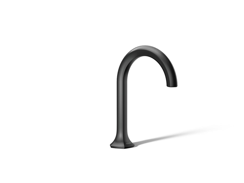 KOHLER K-27008-N Occasion Bathroom sink faucet spout with Cane design, 0.5 gpm, matte black