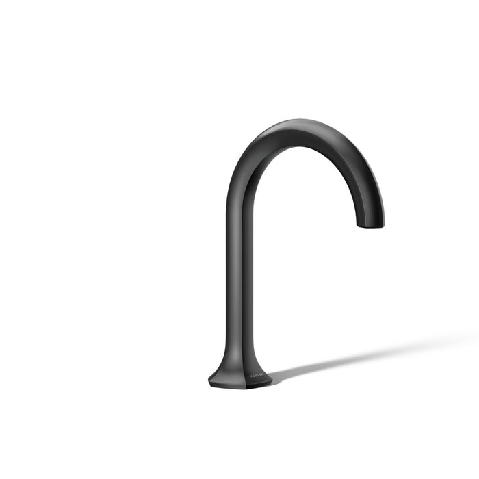 KOHLER K-27008-N Occasion Bathroom sink faucet spout with Cane design, 0.5 gpm, matte black - view 5
