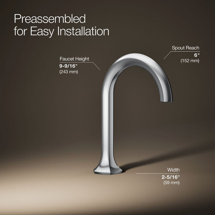 KOHLER K-27008-N Occasion Bathroom sink faucet spout with Cane design, 0.5 gpm
