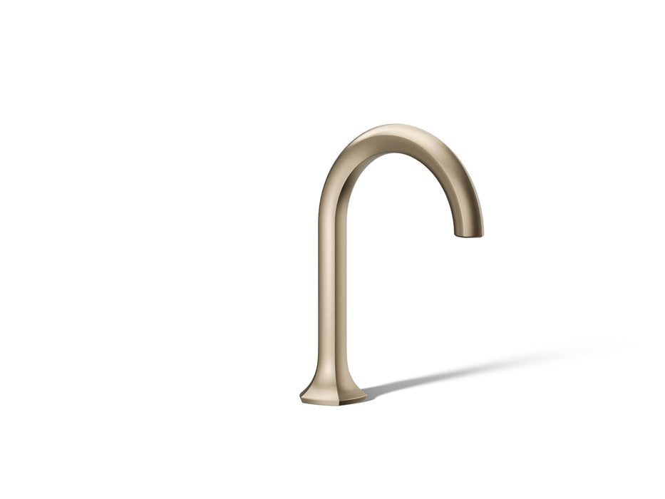KOHLER K-27008-N Occasion Bathroom sink faucet spout with Cane design, 0.5 gpm, vibrant brushed bronze