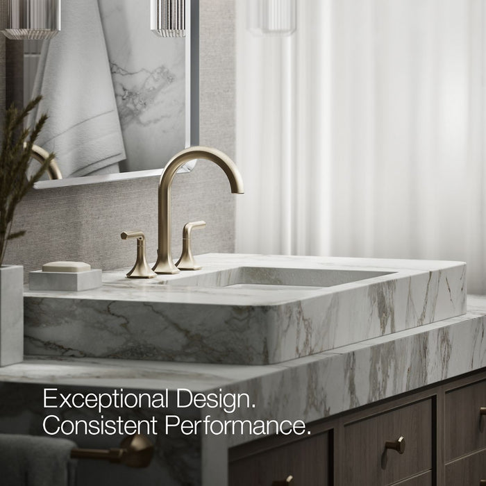 KOHLER K-27008-N Occasion Bathroom sink faucet spout with Cane design, 0.5 gpm, vibrant brushed bronze - view 2
