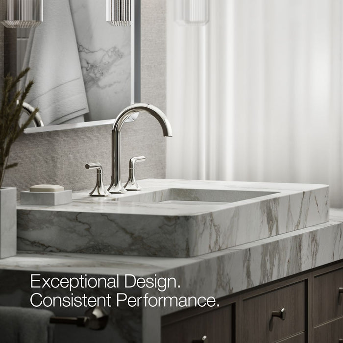KOHLER K-27008-N Occasion Bathroom sink faucet spout with Cane design, 0.5 gpm, vibrant polished nickel - view 2