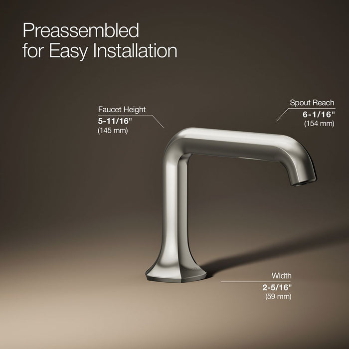 KOHLER K-27009 Occasion Bathroom sink faucet spout with Straight design, 1.2 gpm, vibrant polished nickel - view 3