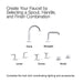 KOHLER K-27010-3 Occasion Cross bathroom sink faucet handles, matte black with brushed moderne brass - view 3