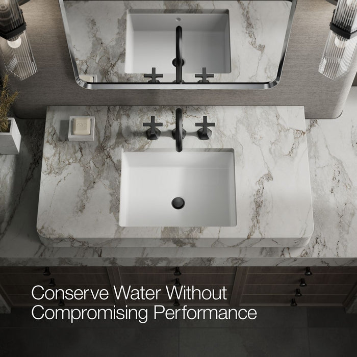 KOHLER K-27010-3 Occasion Cross bathroom sink faucet handles, matte black - view 4