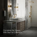 KOHLER K-27010-3 Occasion Cross bathroom sink faucet handles, vibrant brushed moderne brass - view 4